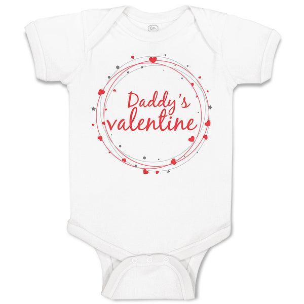 Baby Clothes Daddy's Valentine with Wreath Hearts Design Baby Bodysuits Cotton