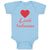 Baby Clothes Little Valentine with Heart Symbol Baby Bodysuits Boy & Girl Cotton