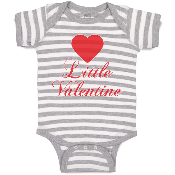 Baby Clothes Little Valentine with Heart Symbol Baby Bodysuits Boy & Girl Cotton