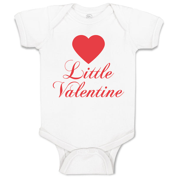 Baby Clothes Little Valentine with Heart Symbol Baby Bodysuits Boy & Girl Cotton