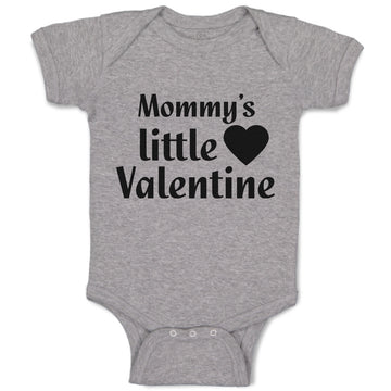 Baby Clothes Mommy's Little Valentine with Black Heart Symbol Baby Bodysuits
