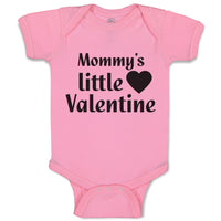 Baby Clothes Mommy's Little Valentine with Black Heart Symbol Baby Bodysuits