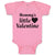 Baby Clothes Mommy's Little Valentine with Black Heart Symbol Baby Bodysuits