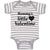 Baby Clothes Mommy's Little Valentine with Black Heart Symbol Baby Bodysuits