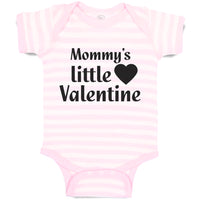 Baby Clothes Mommy's Little Valentine with Black Heart Symbol Baby Bodysuits