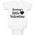 Baby Clothes Mommy's Little Valentine with Black Heart Symbol Baby Bodysuits