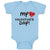 Baby Clothes My 1St Valentine's Day with Heart Symbol Baby Bodysuits Cotton