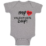 Baby Clothes My 1St Valentine's Day with Heart Symbol Baby Bodysuits Cotton