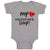 Baby Clothes My 1St Valentine's Day with Heart Symbol Baby Bodysuits Cotton