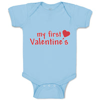 Baby Clothes My First Valentine's with Heart Symbol Baby Bodysuits Cotton