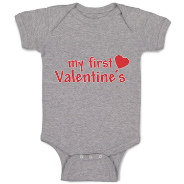 Baby Clothes My First Valentine's with Heart Symbol Baby Bodysuits Cotton