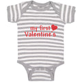 Baby Clothes My First Valentine's with Heart Symbol Baby Bodysuits Cotton