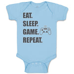 Baby Clothes Eat. Sleep. Game. Repeat. Video Game Baby Bodysuits Cotton