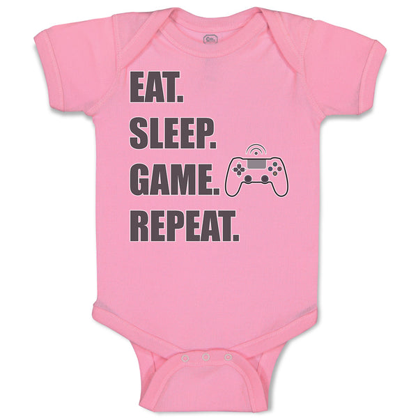 Baby Clothes Eat. Sleep. Game. Repeat. Video Game Baby Bodysuits Cotton