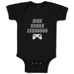 Baby Clothes High Score 12250000 Video Game Baby Bodysuits Boy & Girl Cotton