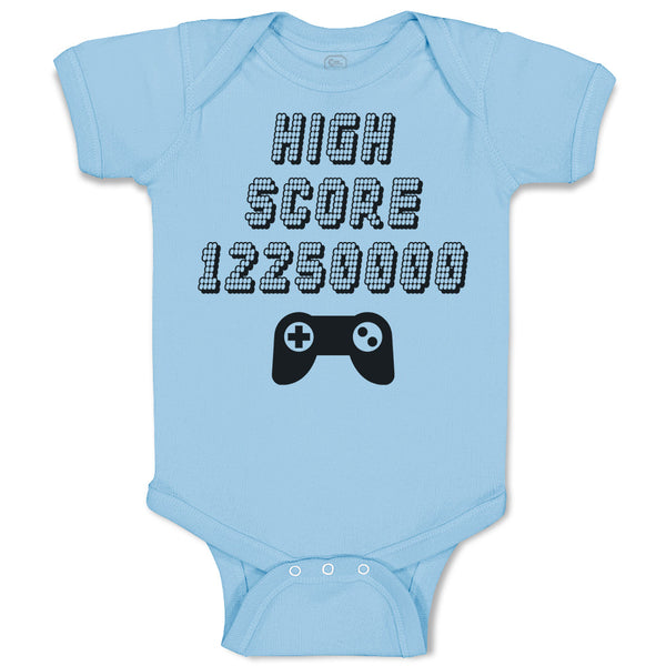 Baby Clothes High Score 12250000 Video Game Baby Bodysuits Boy & Girl Cotton