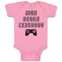 Baby Clothes High Score 12250000 Video Game Baby Bodysuits Boy & Girl Cotton