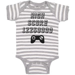 Baby Clothes High Score 12250000 Video Game Baby Bodysuits Boy & Girl Cotton