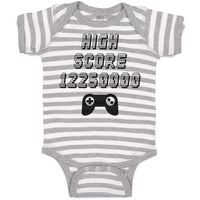 Baby Clothes High Score 12250000 Video Game Baby Bodysuits Boy & Girl Cotton
