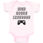 Baby Clothes High Score 12250000 Video Game Baby Bodysuits Boy & Girl Cotton