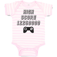 Baby Clothes High Score 12250000 Video Game Baby Bodysuits Boy & Girl Cotton