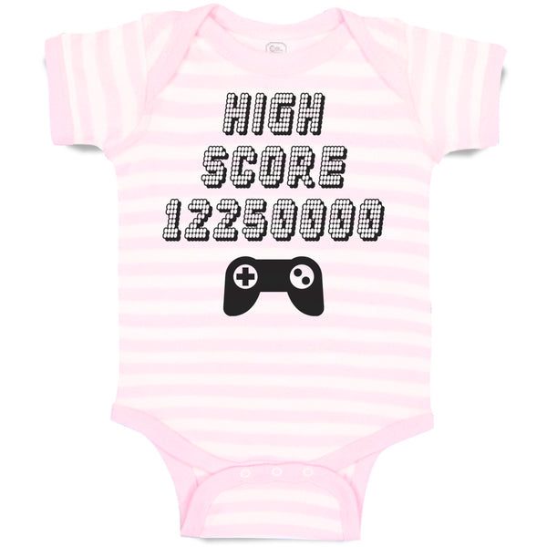 Baby Clothes High Score 12250000 Video Game Baby Bodysuits Boy & Girl Cotton