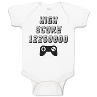 Baby Clothes High Score 12250000 Video Game Baby Bodysuits Boy & Girl Cotton