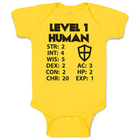 Baby Clothes Level 1 Human Baby Bodysuits Boy & Girl Newborn Clothes Cotton