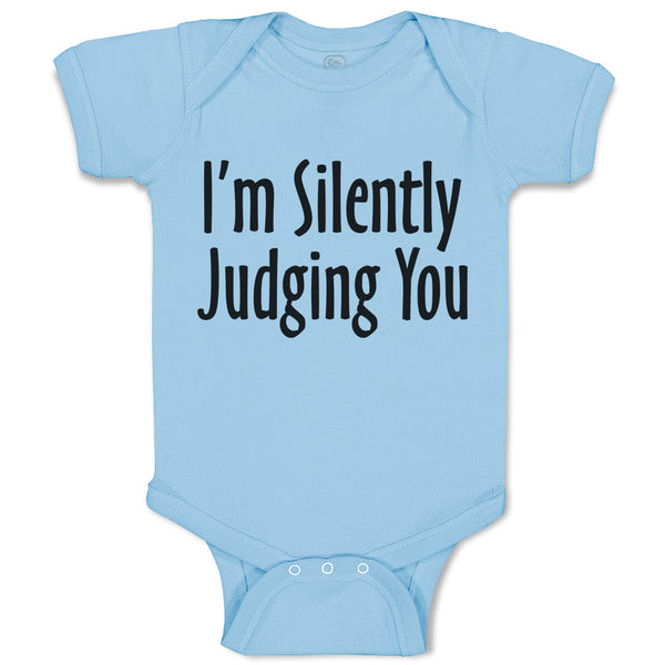 Baby Clothes I'M Silently Judging You Baby Bodysuits Boy & Girl Cotton