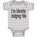 Baby Clothes I'M Silently Judging You Baby Bodysuits Boy & Girl Cotton