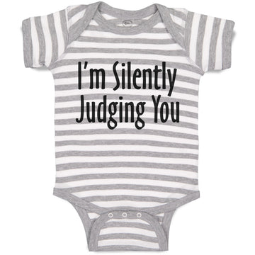 Baby Clothes I'M Silently Judging You Baby Bodysuits Boy & Girl Cotton