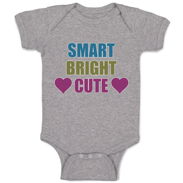 Baby Clothes Smart Bright Cute with Heart Symbol Baby Bodysuits Cotton