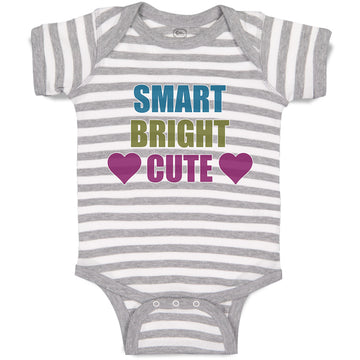 Baby Clothes Smart Bright Cute with Heart Symbol Baby Bodysuits Cotton