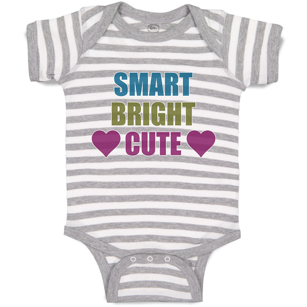 Baby Clothes Smart Bright Cute with Heart Symbol Baby Bodysuits Cotton