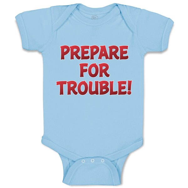 Baby Clothes Prepare for Trouble! Baby Bodysuits Boy & Girl Cotton