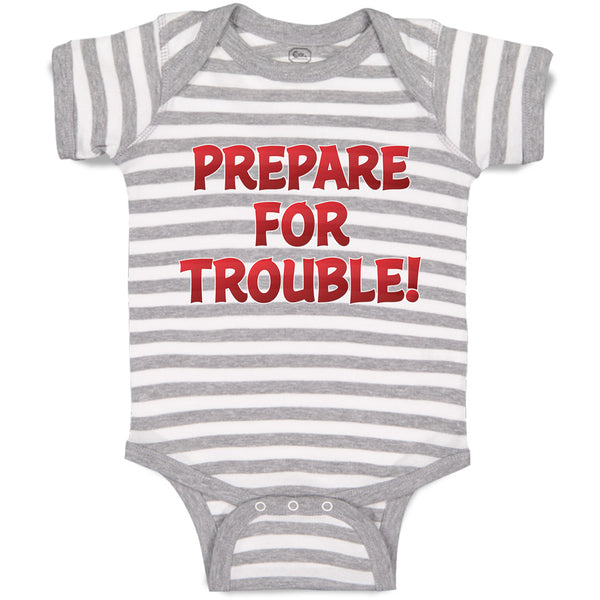 Baby Clothes Prepare for Trouble! Baby Bodysuits Boy & Girl Cotton