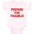 Baby Clothes Prepare for Trouble! Baby Bodysuits Boy & Girl Cotton