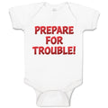 Baby Clothes Prepare for Trouble! Baby Bodysuits Boy & Girl Cotton