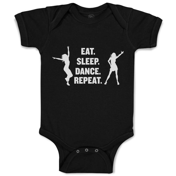 Eat. Sleep. Dance. Repeat. Girls Dancing Silhouette
