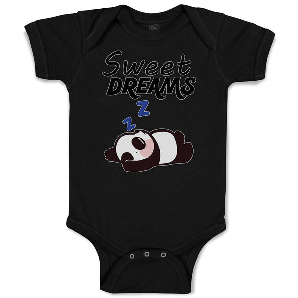 Baby Clothes Sweets Dreams Toy Panda Sleeping with Hands up Baby Bodysuits