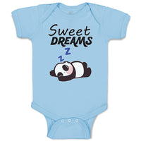 Baby Clothes Sweets Dreams Toy Panda Sleeping with Hands up Baby Bodysuits