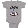 Baby Clothes Sweets Dreams Toy Panda Sleeping with Hands up Baby Bodysuits