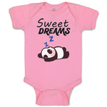 Baby Clothes Sweets Dreams Toy Panda Sleeping with Hands up Baby Bodysuits