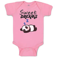Baby Clothes Sweets Dreams Toy Panda Sleeping with Hands up Baby Bodysuits