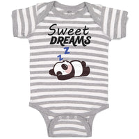Baby Clothes Sweets Dreams Toy Panda Sleeping with Hands up Baby Bodysuits