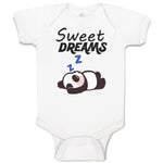 Baby Clothes Sweets Dreams Toy Panda Sleeping with Hands up Baby Bodysuits