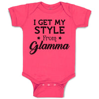 Baby Clothes I Get My Style from Glamma with Star Baby Bodysuits Cotton
