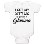 Baby Clothes I Get My Style from Glamma with Star Baby Bodysuits Cotton