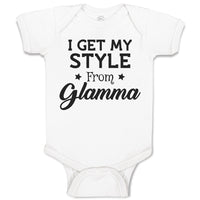 Baby Clothes I Get My Style from Glamma with Star Baby Bodysuits Cotton