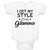 Baby Clothes I Get My Style from Glamma with Star Baby Bodysuits Cotton